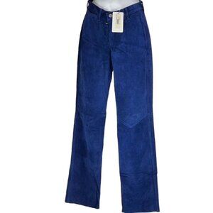 Guess Jeans Womens Size 29 Blue Suede Pants Made In Italy